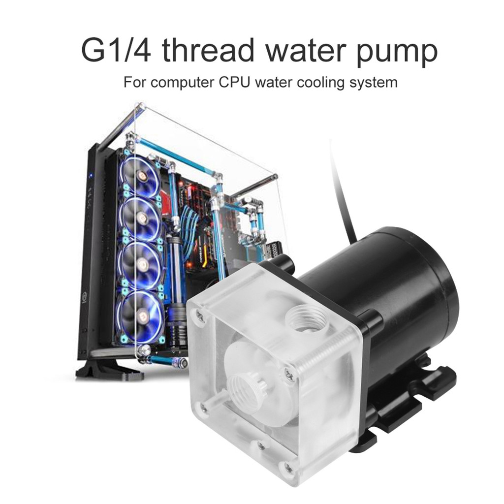G1/4 Thread for PC Noiseless CPU Water Bump Computer Water Cooling System Pump G1/4 Thread for PC