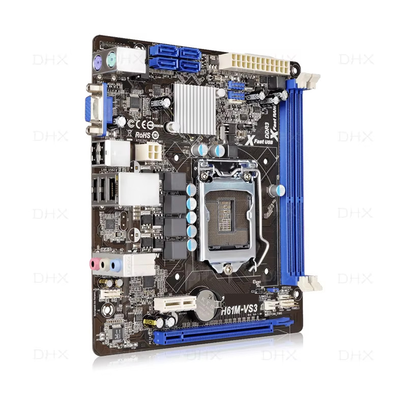 For ASROCK H61M-VS3 Motherboard 16GB PCI-E3.0 LGA 1155 DDR3 Micro ATX 17*19 H61 Mainboard 100%
