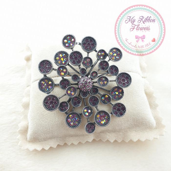 bros brooch peniti kristal premium quality import