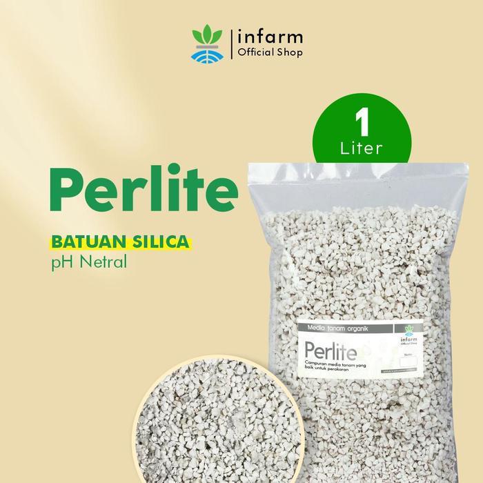 INFARM - Media Tanam Hidroponik Perlite 1 Liter Media Tanam Perlite Ringan Media Tanam Hidroponik