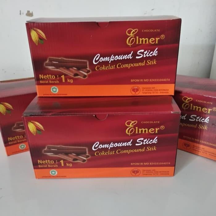 ELMER Chocolate Cokelat Compound 1 Kg Stick Bake Stable-Coklat Stik