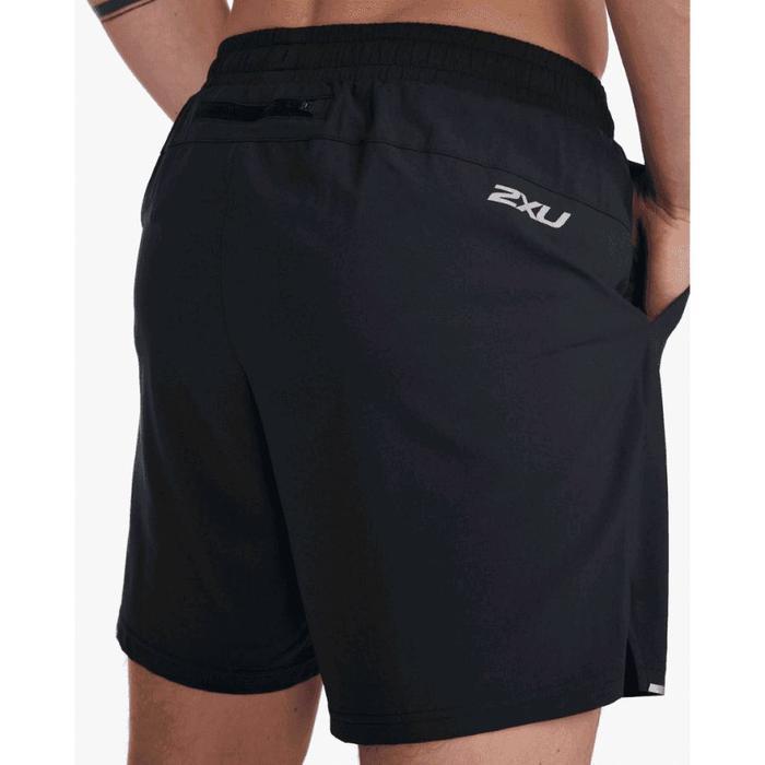 2XU Celana Lari Pria Aero 5 Inch Short Pants Hitam Original untuk Sport dan Training