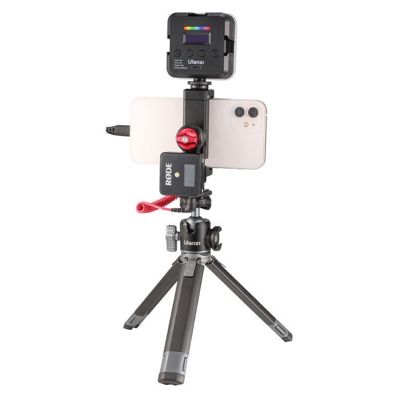 Ulanzi ST-27 Metal Vertical Shooting Phone Mount Holder Clip with Cold Shoe for Rode Wireless Go