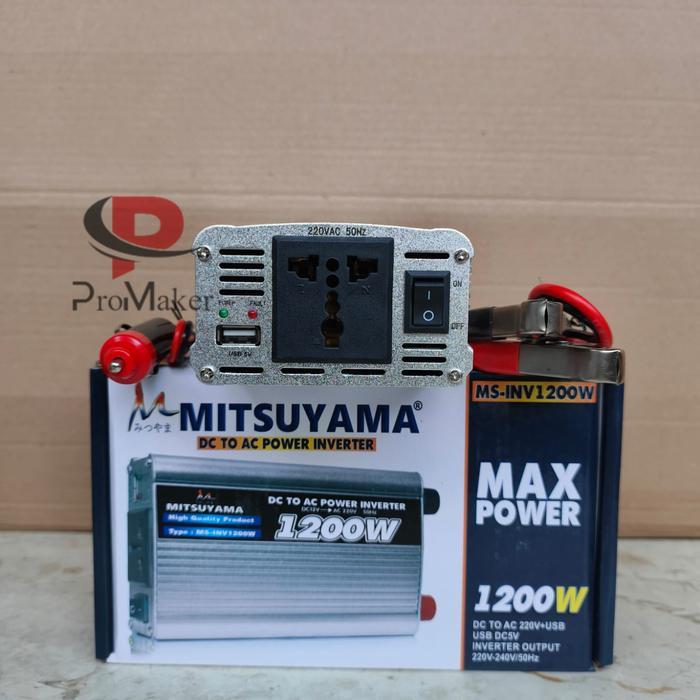Power Inverter 1200 Watt Mitsuyama Dc To Ac Ms Inv 1200W Original