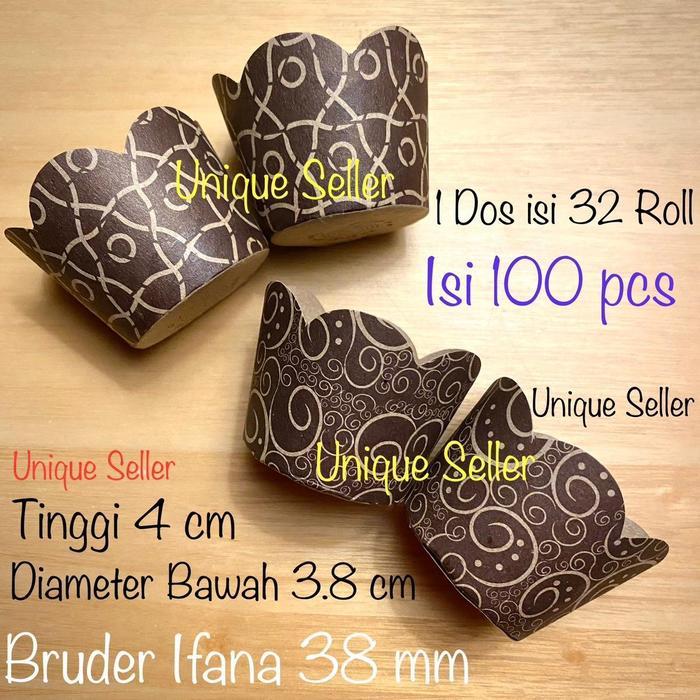 [100 Pcs] Ifana Bruder Muffin Cup 38 Mm / Cupcake Case Ifana 3.8 Cm / Cup Ifana 38 Mm / Muffin Cup