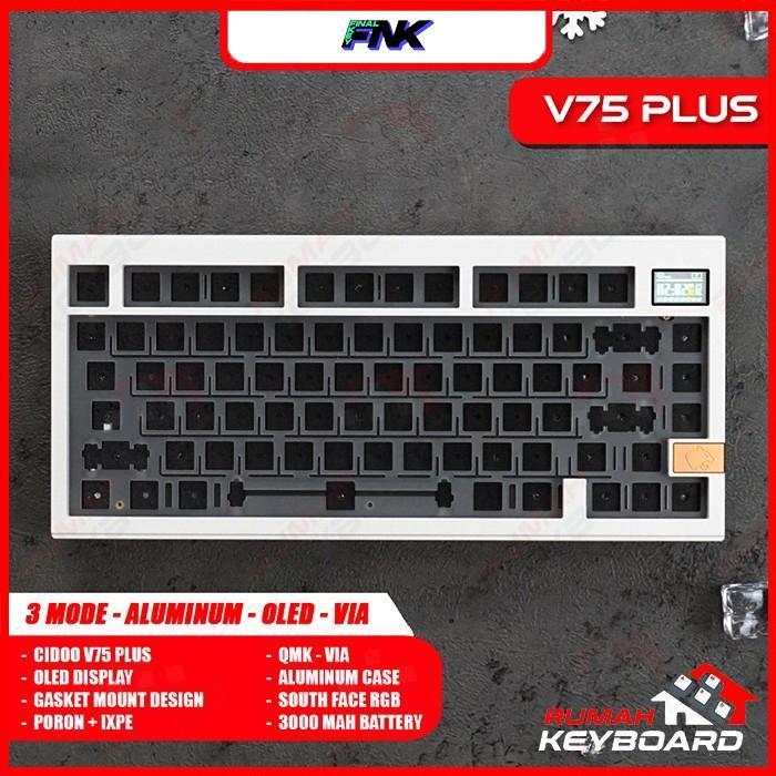 MECHANICAL KEYBOARD - CIDOO V75 PLUS - OLED - ALU - VIA - SOUTH