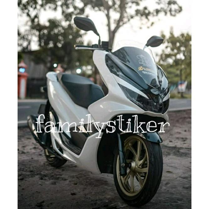 Skotlet Motor Putih glosy sticker skotlet putih doff