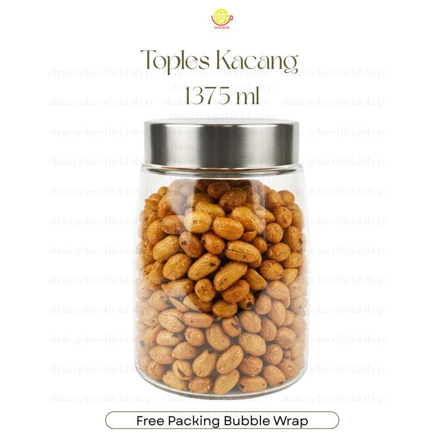 Toples Kaca 1375 ml / Toples Kacang / Toples Nastar / Toples Kopi / Toples Gula