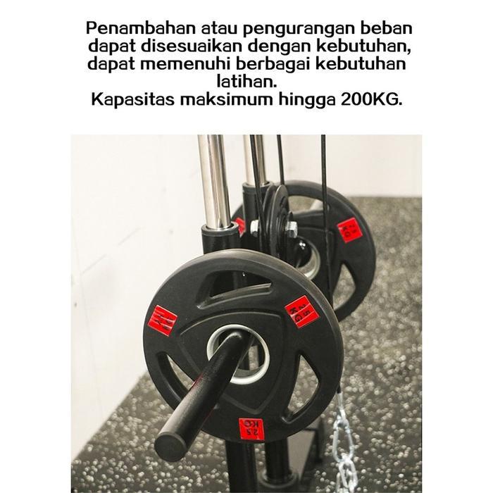 Single cable crossover alat angkat beban Gym Functional Trainer alat olahraga fitnes Home