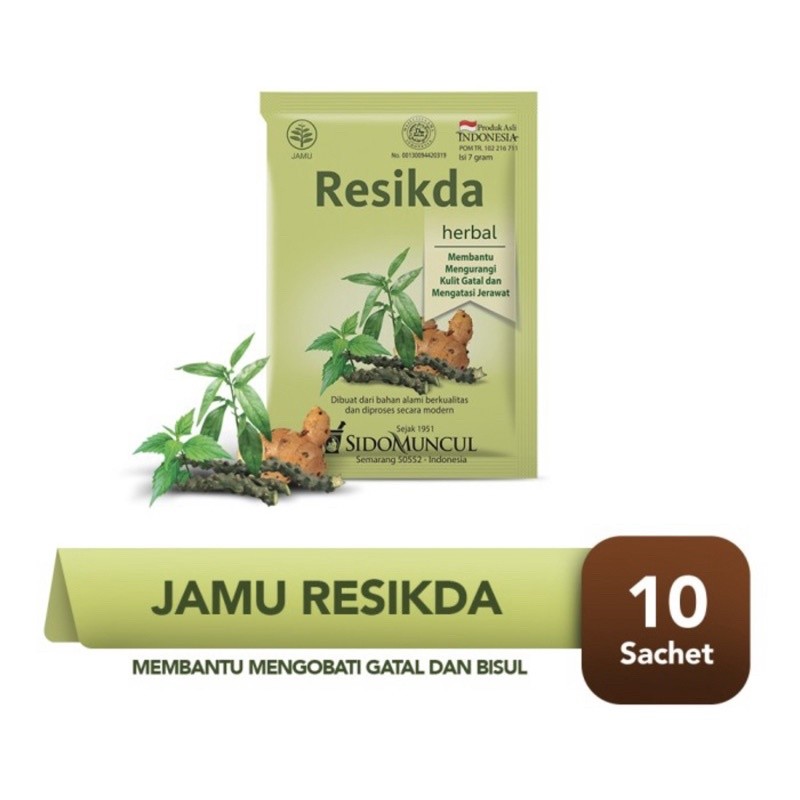 Sidomuncul Jamu Resikda (Jamu Mengurangi Gatal Dan Bisul)