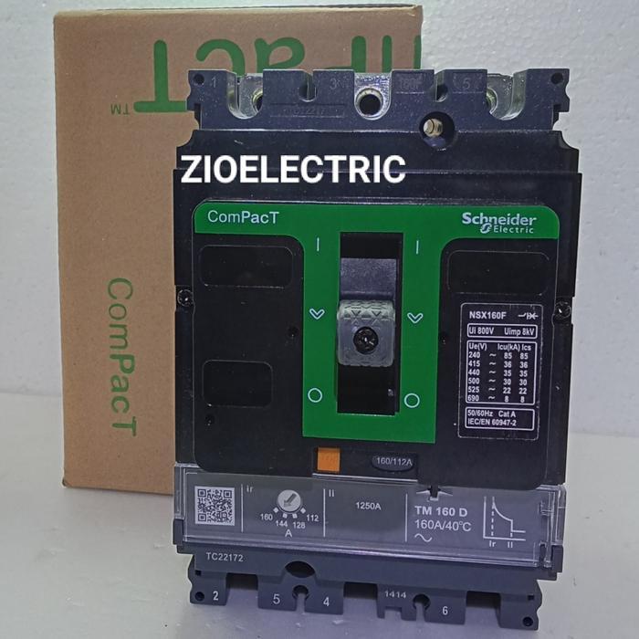 Mccb Nsx160F Tm160D 160A C16F3Tm160 Mccb Nsx160F 160A 3P Schneider Compact Nsx 160A