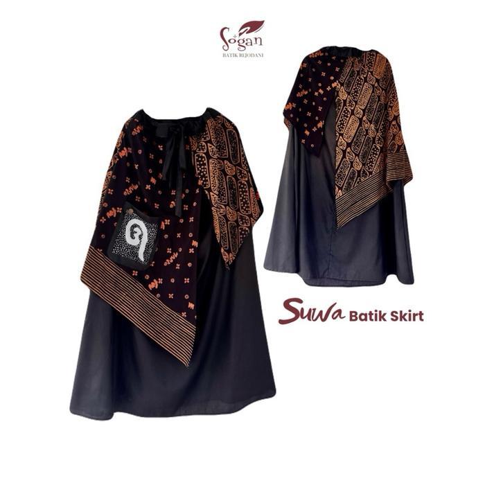 Sogan Batik Rejodani Suwa Batik Skirt - Rok Batik Unik Etnik Desain Eksklusif Kualitas Terbaik