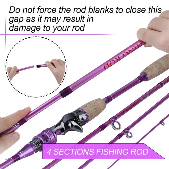Sougayilang Joran Pancing Fiber Karbon 210cm 4 Bagian 6-12LB Joran BC Joran Spinning Gratis Ongkir