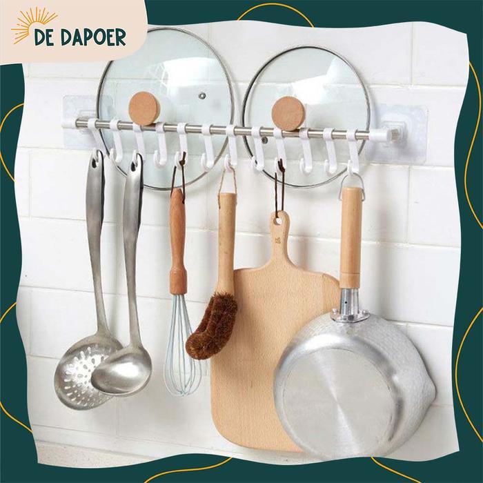 Rak Gantung Rak Dapur Rak Handuk Tempat Cantolan Alat Masak Tempel Dinding
