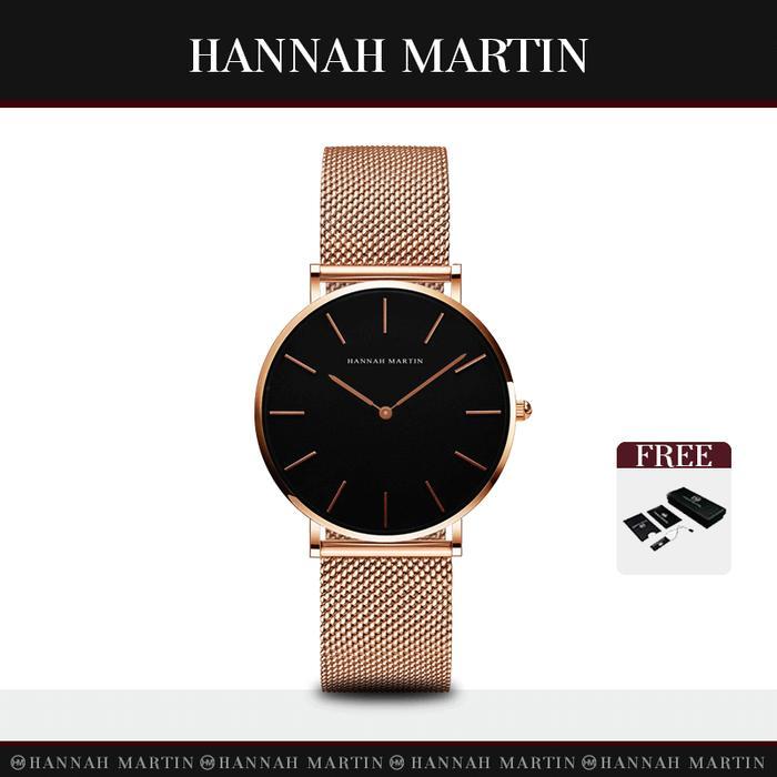 Thebags.Id - Hannah Martin Jam Tangan Wanita 100% Original Tahan Air Cewek Quartz Arloji Ch36W