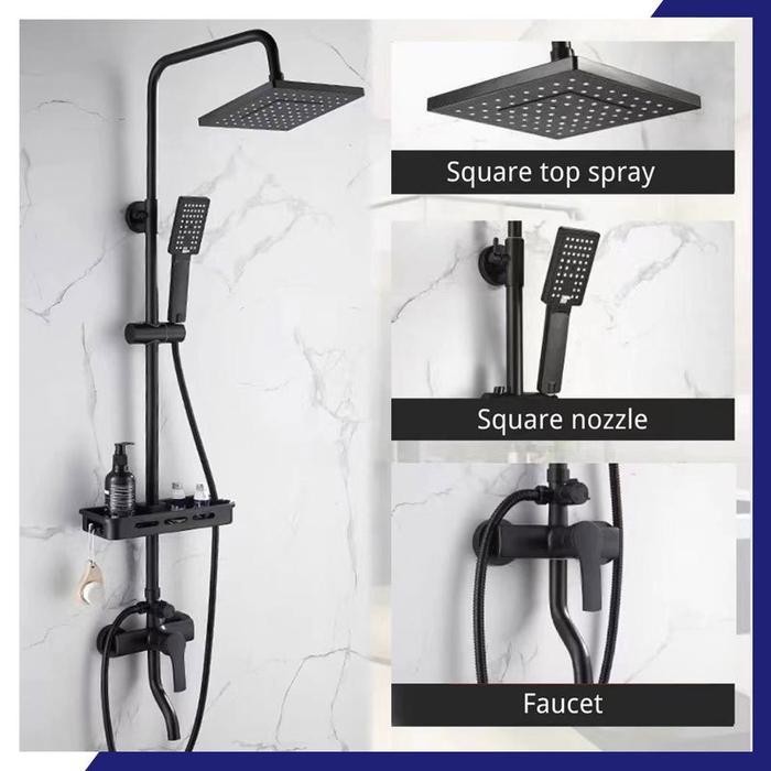 Grohe Sanitary - Ready Stock!!! Sus 304 Shower Set Kamar Mandi Rain Panas Dingin