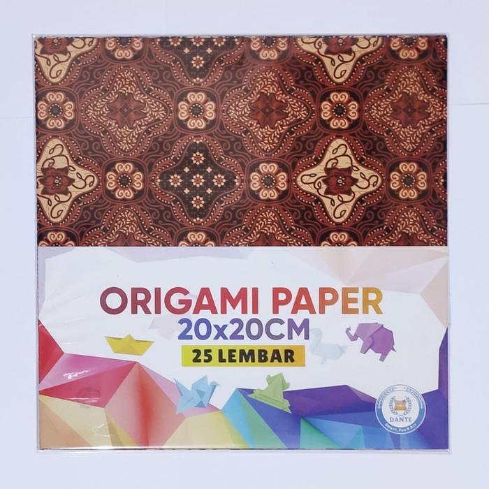 Kertas origami batik 20x20 - kertas lipat motif - Prakarya - DIY - per pack
