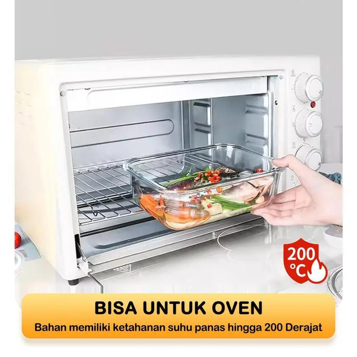 [ISCHAINDYOFC] SET FOOD CONTAINER - FOODBOX KACA - WADAH MAKANAN - WADAH SAYURAN - WADAH BUAH BUAHAN