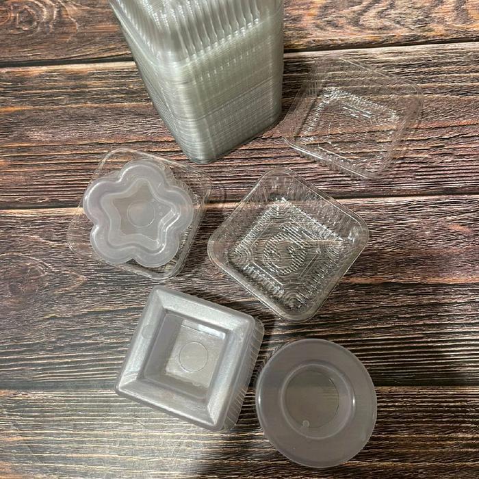 Tray Mika Puding Mini Isi 10Pcs/ Alas Mika Puding Mini / Tray Mika Mooncake