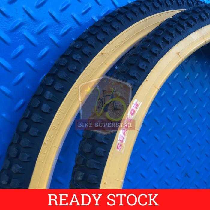 Ban Luar Sepeda 26 x 1.75 SWALLOW Hitam List Kuning CTB Keranjang MTB