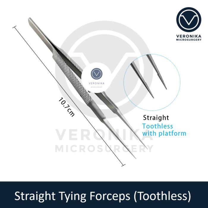 TYING PINSET / FORCEP STRAIGHT MICROSURGERY STAINLESS STEEL