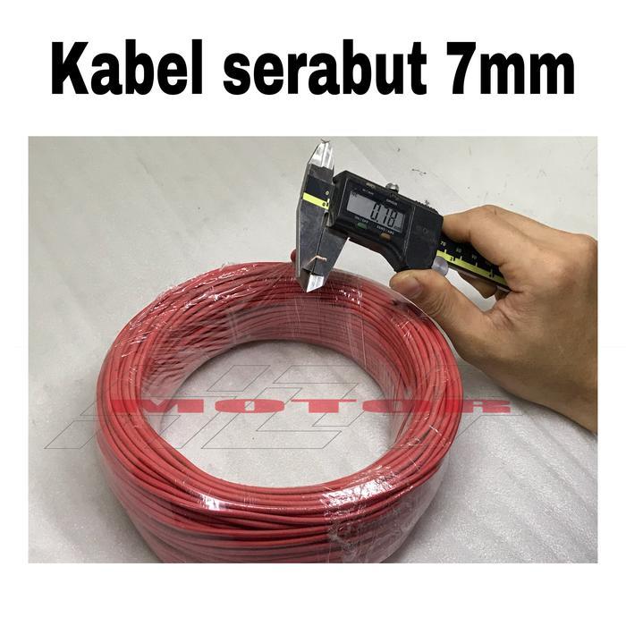 Kabel Kecil Serabut Merah 7Mm Per Meter Termurah Langka