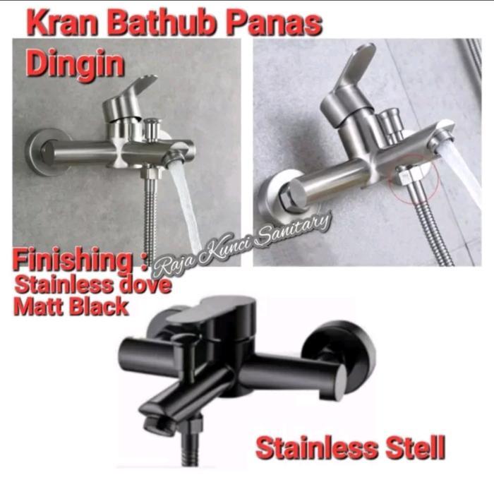 Kran Bathup Stainless SUS 304/Kran Mixer Panas Dingin/Kran Shower
