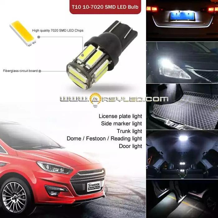 "New" Lampu Senja Motor T10 led 7014 Beat Mio Jupiter vixion AC DC Brightnes