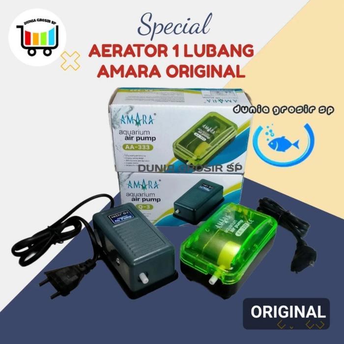 AMARA AERATOR 1 OUTPUT AIR PUMP MESIN GELEMBUNG AQUARIUM KOLAM IKAN
