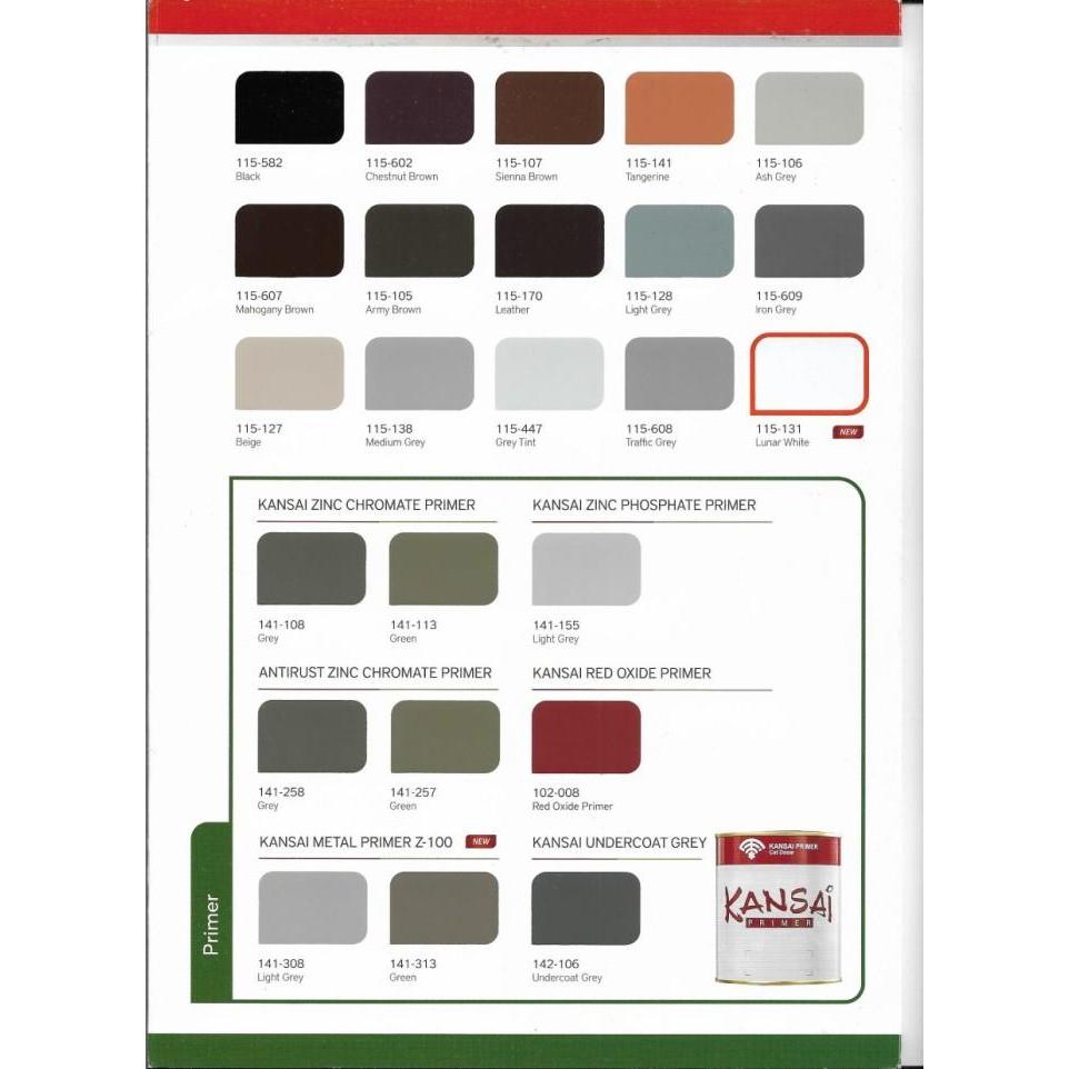 Kansai Ftalit Cat Besi & Kayu Gloss 1 Kg / Medium Grey 115-138 Co