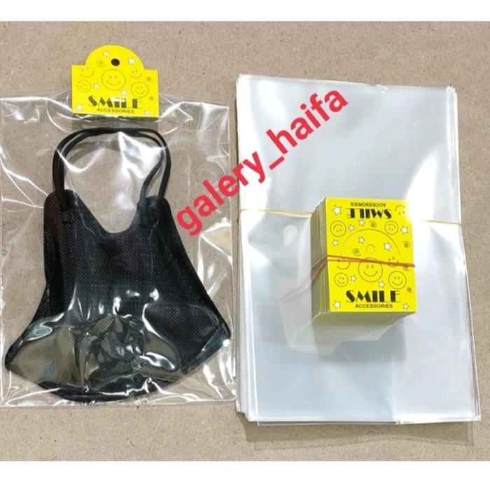 PLASTIK KEMASAN MASKER DUCKBILL + HANGTAG
