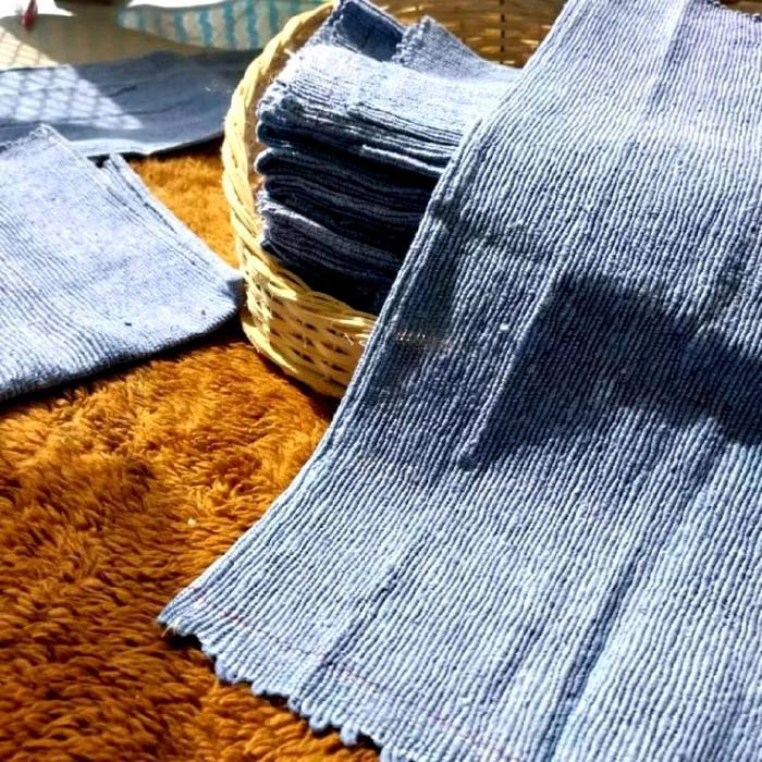 Kain Lap Pel Lantai - Lap Lantai Dapur Cleaning Cloth Putih Biru