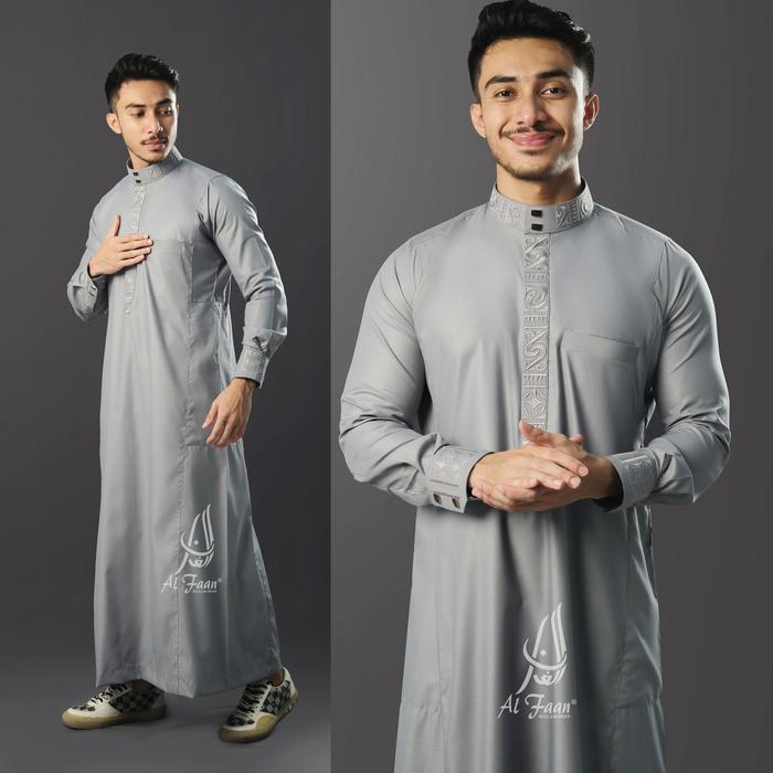 Jubah Pria Gamis Slimfit Alfata Jubbah Gamis Pria Mewah Model Terbaru Al Faan Jubah Jubah Mewah
