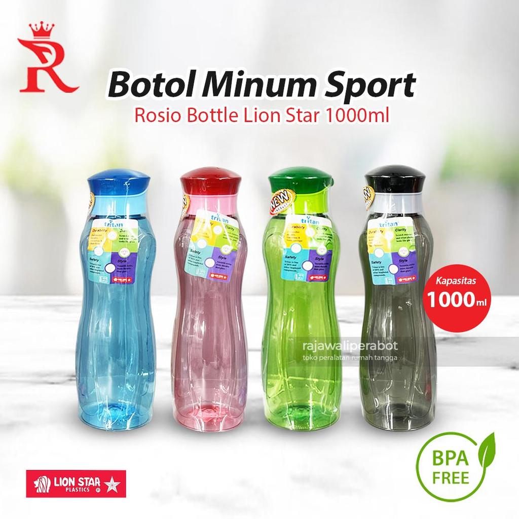 Botol Minum Sport BPA Free 1000 ml Rosio Bottle Lion Star