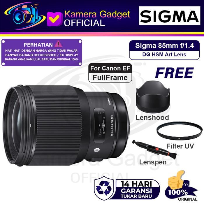 Sigma 85mm f1.4 DG HSM Art Lens for Canon EF / Lensa Sigma 85 mm f/1.4