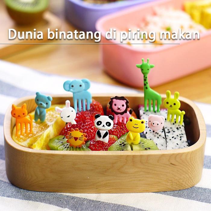 Tusuk bento lucu, tusuk buah, tusuk bento karakter, tusuk bento 1 kotak lucu, kue tusuk bento