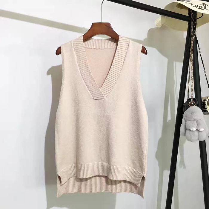 cnm ROMPI RAJUT WANITA POLOS KOREA Basic Panjang Tebal Atasan Rajut Korean Grey