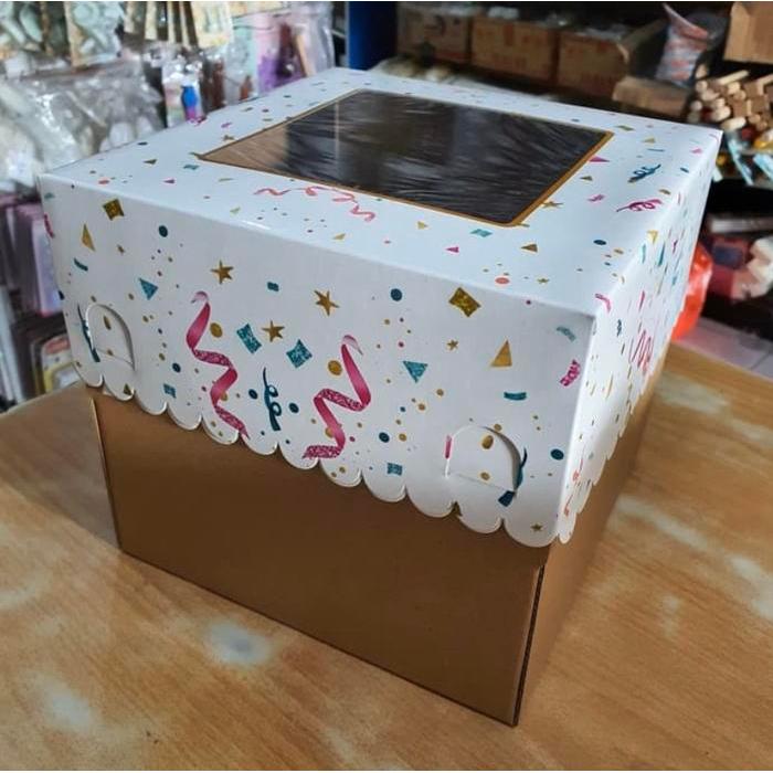 JTTOP" DUS 25X25X20 DUS KUE BOX KUE PACKAGING KOTAK KUE