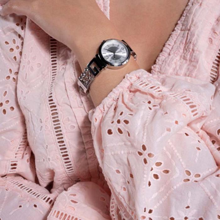 Sedia GUESS GW0545L1 Original G CLUSTER Jam Tangan Wanita Analog Silver