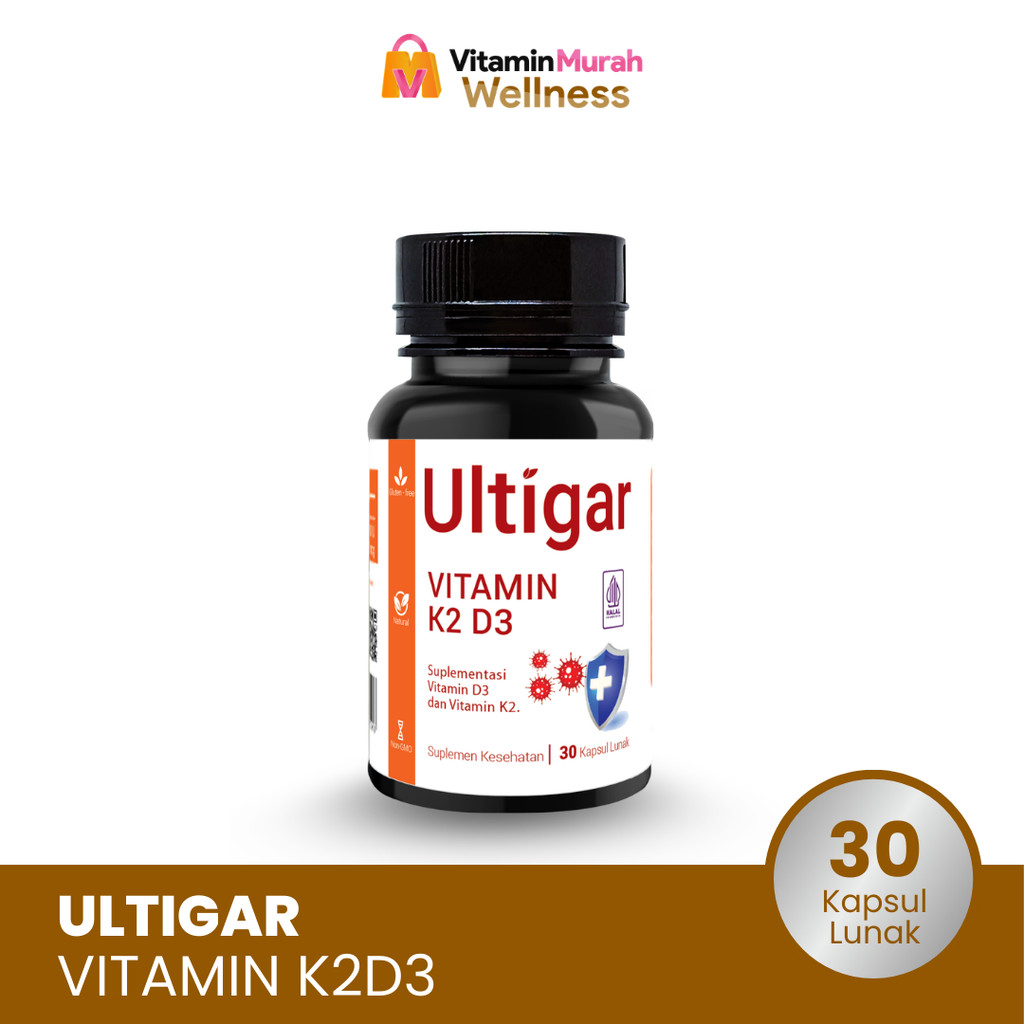 ULTIGAR VITAMIN K2 D3 SUPLEMEN KESEHATAN ISI 30 & 100 KAPSUL LUNAK