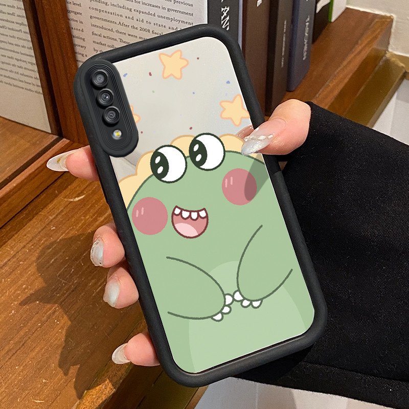 Casing Hp Samsung Galaxy A7 2018 Case Casing Kartun unicorn Pola Kasus cermin tangga Kasus ponsel HP