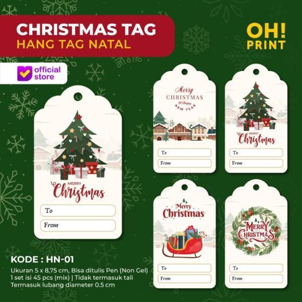 Hang Tag Natal - Hang Tag Christmas - Hang Tag Label - Hang Tag Parcel