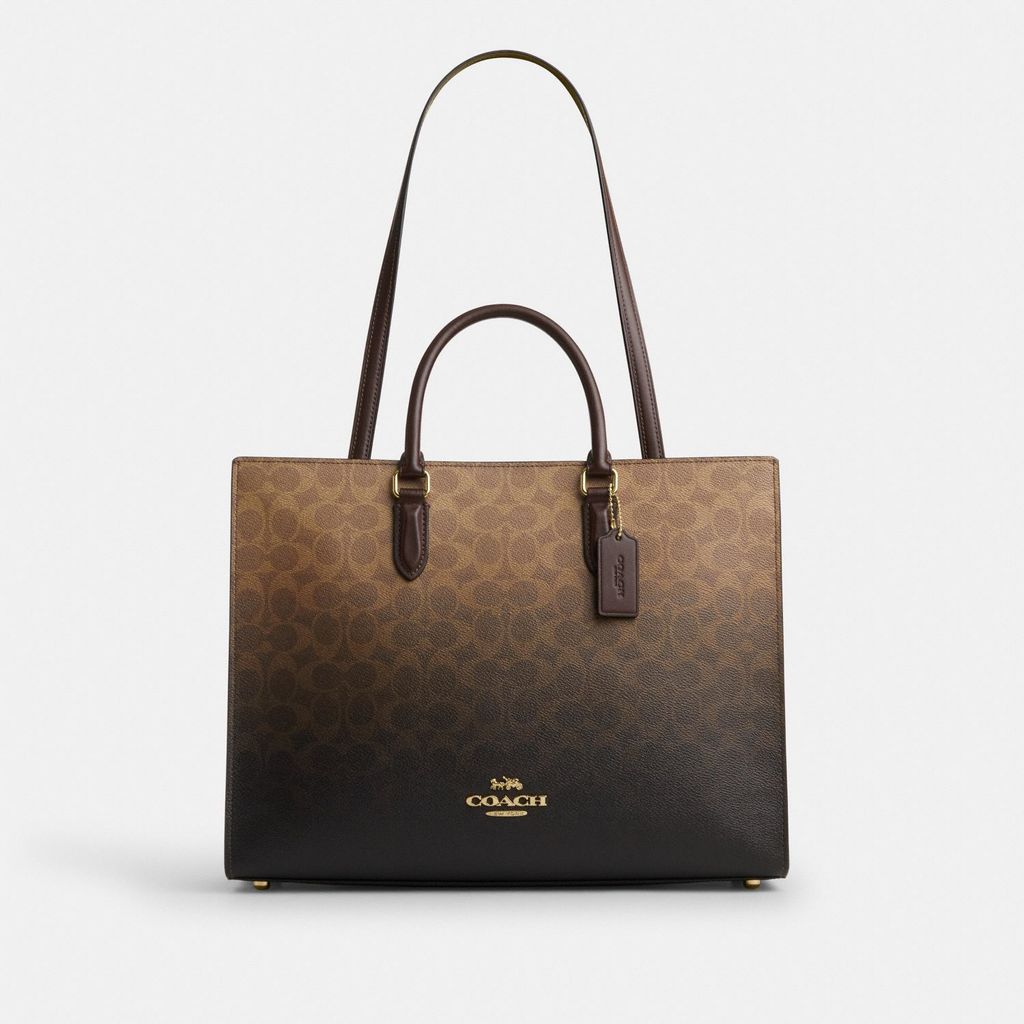 Coach Coach Maggie Tote Bag In Ombre Signature Canvas - Tas Tote Wanita