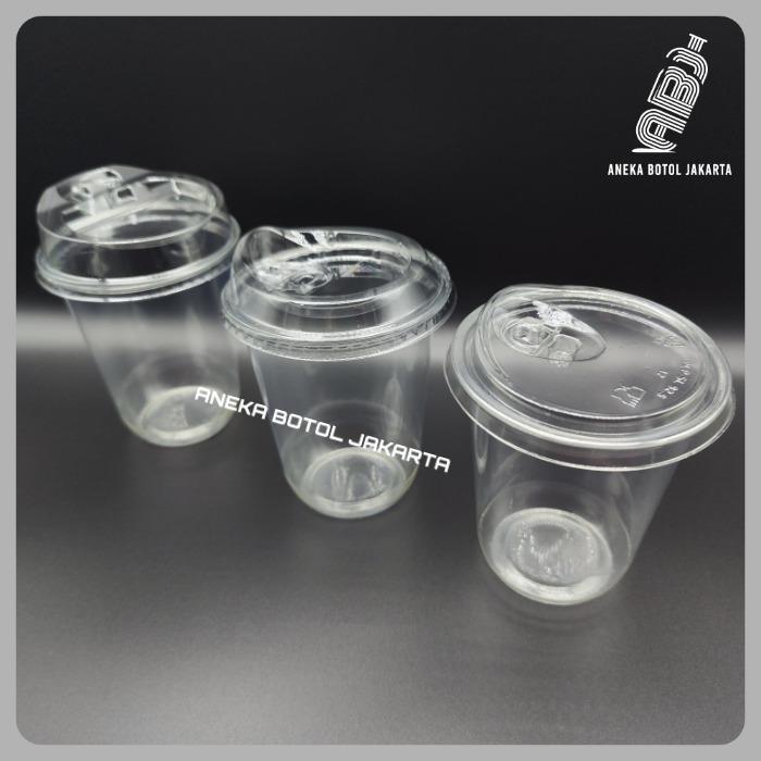 Cup Plastik Pet 12 Oz Oval Tebal / Gelas Plastik Pet Oval 12 Oz Tebal