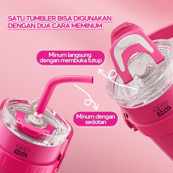 Ecentio X Disney Tumbler Lotso Stainless 1200Ml Tumbler Korea Lucu Tumbler Es Batu Tahan Lama