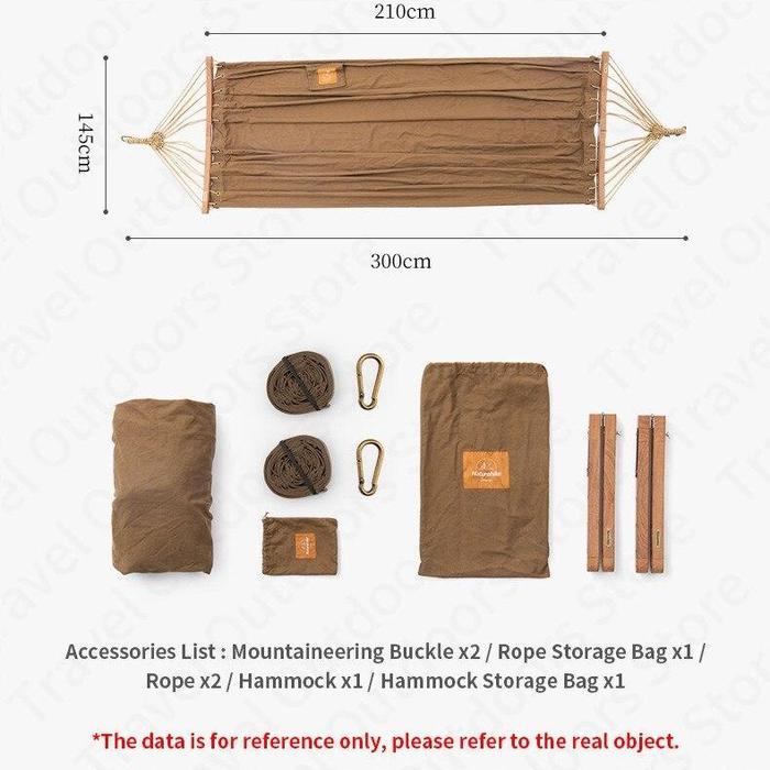 HAMMOCK CANVAS NATUREHIKE NH21DC001 AYUNAN GANTUNG CAMPING OUTDOOR
