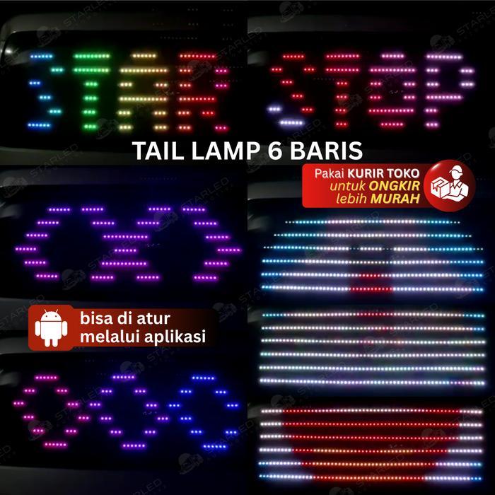 Tail Lamp Lampu Variasi Kaca Belakang Mobil Mini Bus Lampu Bagasi Bus Animasi Running Text Indoor 6