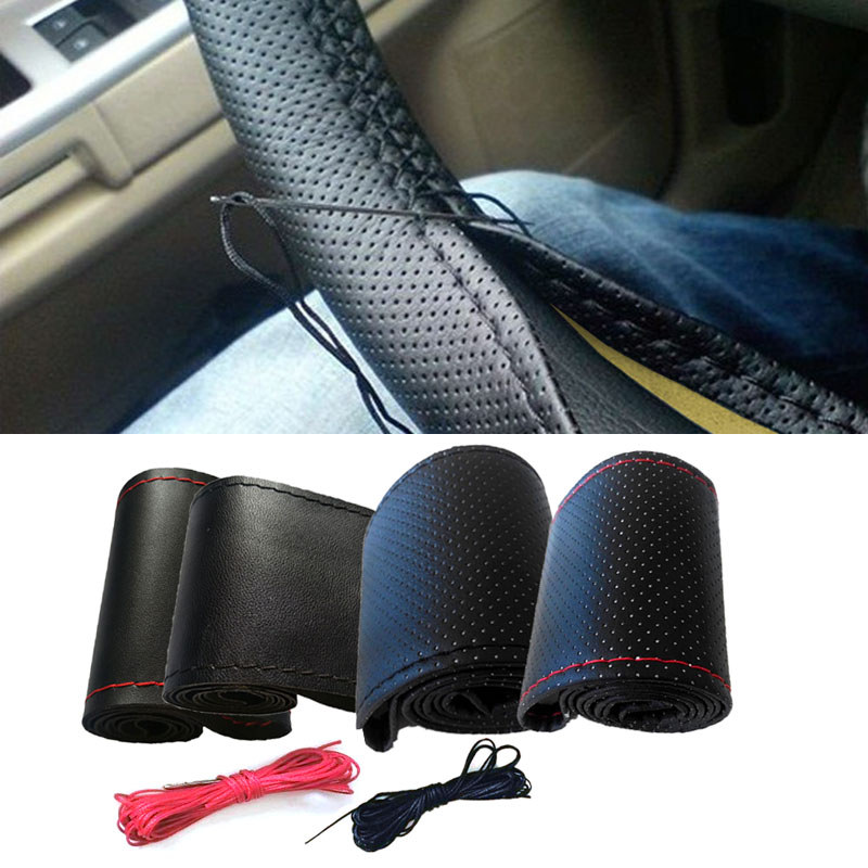 Penutup Roda Kemudi Mobil Kepang Pada Roda Kemudi untuk Ford Focus MK1 MK2 MK3 MK4 MK7 Fiesta 3 4 5 