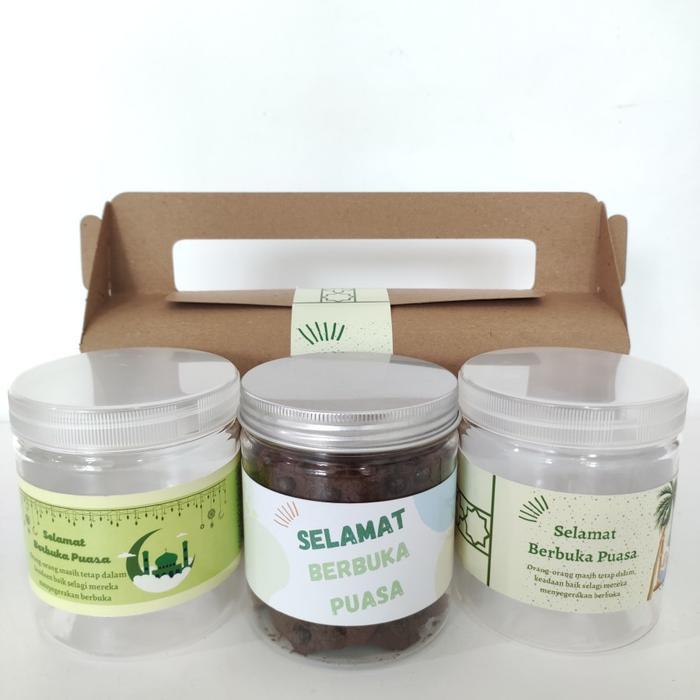 Oxihom - Gable Box Jinjing Kue Kering Silinder Tabung 600Ml/500Ml Muat 3 Toples (Harga 10 Box)