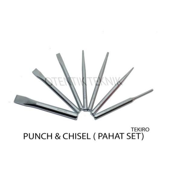 TEKIRO Pahat Bobok dan Penitik SET 7pcs - Pahat Set Tekiro 7 pcs - Punch and Chisel